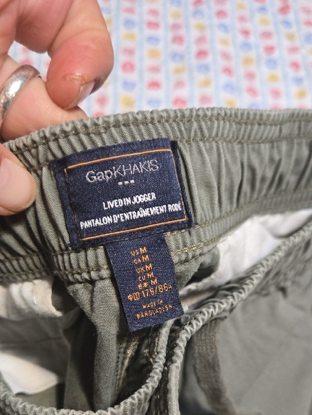 GAP Olive Green Women's Cotton Drawstring Slim Legged Jogger Pants. M - Picture 3 of 6